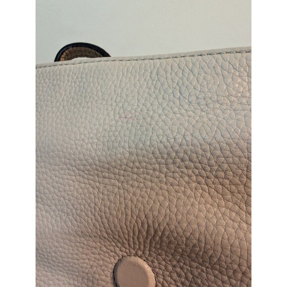 Kate Spade Leather Bag Small Flap Crossbody Purse Eggshell Strap Some Wear - Picture 6 of 10